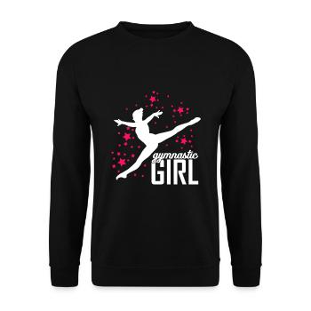 Cadeau fille gymnaste gymnaste - Sweat-shirt Unisexe - noir - Devant - Alina (178cm) & Michal (187cm)
