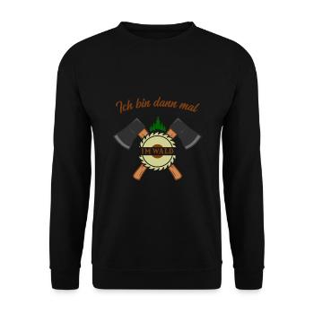 Je serai un travailleur forestier de bûcheron dans la forêt - Sweat-shirt Unisexe - noir - Devant - Alina (178cm) & Michal (187cm)