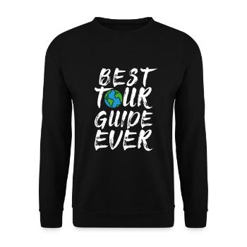Best tour guide ever gift travel - Unisex Sweatshirt - black - Front - Alina (178cm) & Michal (187cm)
