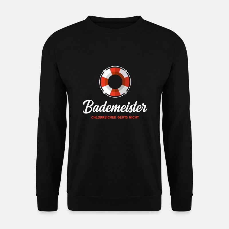 Bademeister Rettungsschwimmer Spruch Geschenk - Unisex Pullover - Schwarz