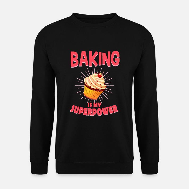 Backen Bäcker Cupcake Geschenk - Unisex Pullover - Schwarz