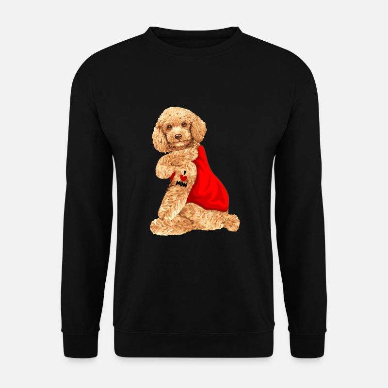 Pudel Hund Mama Hundesitzer Geschenk - Unisex Pullover - Schwarz