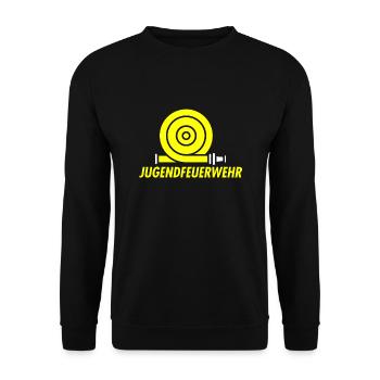 Jugendfeuerwehr Freiwillige Feuerwehr Geschenk - Unisex Pullover - Schwarz - Vorne - Alina (178cm) & Michal (187cm)