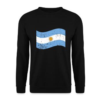 Argentina - Unisex Sweatshirt - black - Front - Alina (178cm) & Michal (187cm)