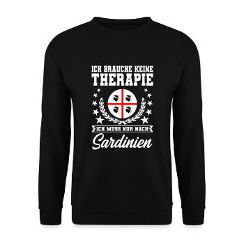 Urlaub auf Sardinien - Ich muss nur nach SARDINIEN - Unisex Pullover - Schwarz - Vorne - Alina (178cm) & Michal (187cm)