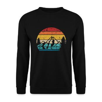 Berge - Unisex Pullover - Schwarz - Vorne - Alina (178cm) & Michal (187cm)