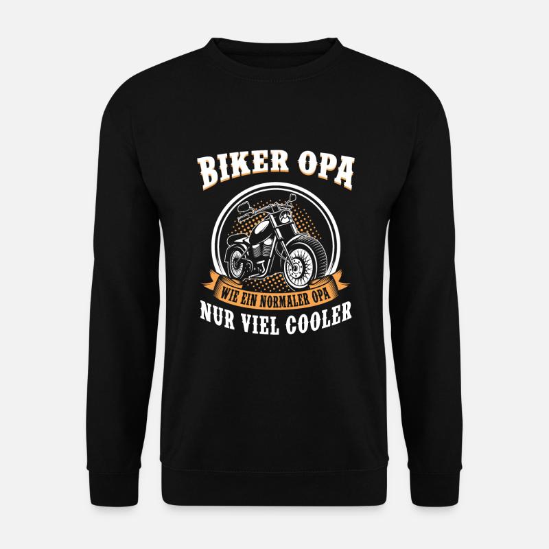 Biker Opa Motorrad Vatertag lustiges Geschenk - Unisex Pullover - Schwarz