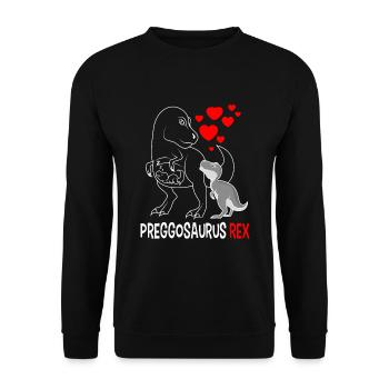 Maman dinosaure de grossesse - Sweat-shirt Unisexe - noir - Devant - Alina (178cm) & Michal (187cm)