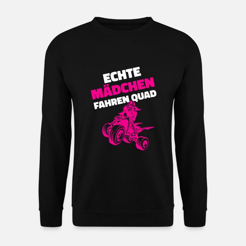 Quad Fahrerin Mädchen Frauen lustiges Quad Fahrer - Unisex Pullover - Schwarz