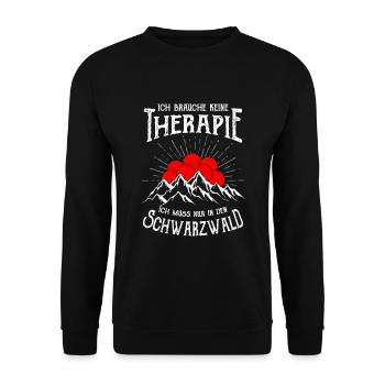 Wandern Schwarzwald Wanderer Berge - Unisex Pullover - Schwarz - Vorne - Alina (178cm) & Michal (187cm)