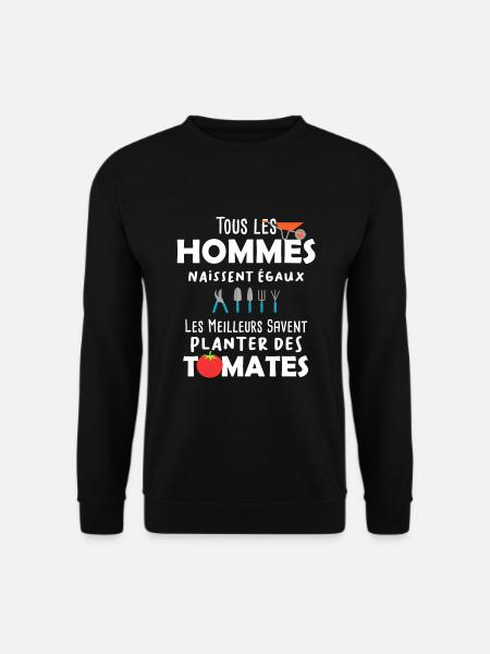 Cadeau drôle jardinier Jardin Tomates marrant - Sweat-shirt Unisexe - noir