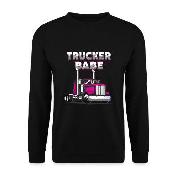 Trucker Babe LKW Fahrerin Truckerin Frauen - Unisex Pullover - Schwarz - Vorne - Alina (178cm) & Michal (187cm)