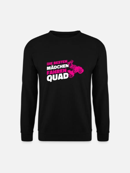 Quad Fahrerin Mädchen Frauen lustig Quadfahrer - Unisex Pullover - Schwarz