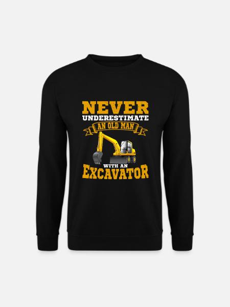 Operator koparki Koparka mówi zabawny prezent - Bluza unisex - czarny