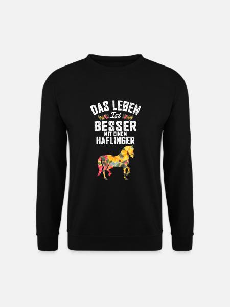 Haflinger Pferd Pferdeliebhaber Reiterin Geschenk - Unisex Pullover - Schwarz