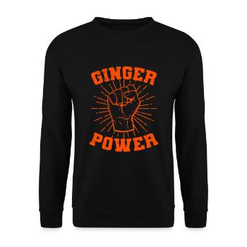 Rousse Ginger disant drôle de cadeau - Sweat-shirt Unisexe - noir - Devant - Alina (178cm) & Michal (187cm)