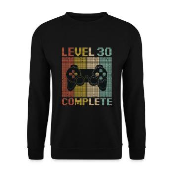 Level 30 Joueur de jeu complet 30 ans - Sweat-shirt Unisexe - noir - Devant - Alina (178cm) & Michal (187cm)