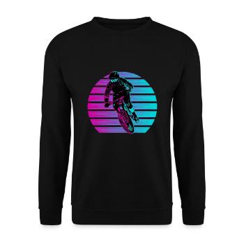 Descente vtt vintage vtt - Sweat-shirt Unisexe - noir - Devant - Alina (178cm) & Michal (187cm)