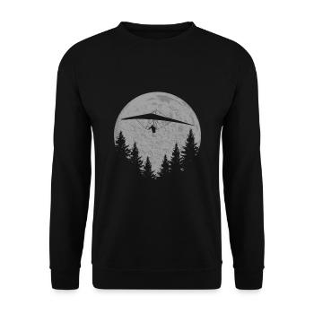 Drachenflieger Geschenk Drachenfliegen - Unisex Pullover - Schwarz - Vorne - Alina (178cm) & Michal (187cm)