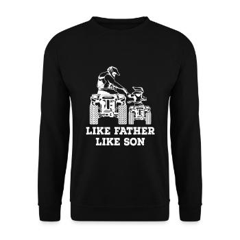 Cadeau de fête des pères Quad père et fils - Sweat-shirt Unisexe - noir - Devant - Alina (178cm) & Michal (187cm)