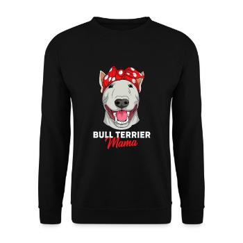 Bull terrier dogs mom mistress bull terrier - Unisex Sweatshirt - black - Front - Alina (178cm) & Michal (187cm)