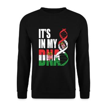 Hungary DNA saying Hungarian flag - Unisex Sweatshirt - black - Front - Alina (178cm) & Michal (187cm)