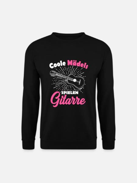 Gitarristin Geschenk für Mädchen Frauen - Unisex Pullover - Schwarz