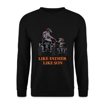 Cadeau de fête des pères Quad père et fils - Sweat-shirt Unisexe - noir - Devant - Alina (178cm) & Michal (187cm)