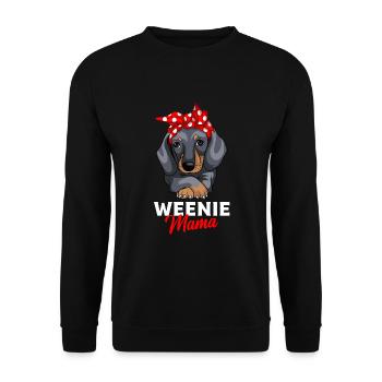 Cadeau de conception de chien de maman teckel - Sweat-shirt Unisexe - noir - Devant - Alina (178cm) & Michal (187cm)