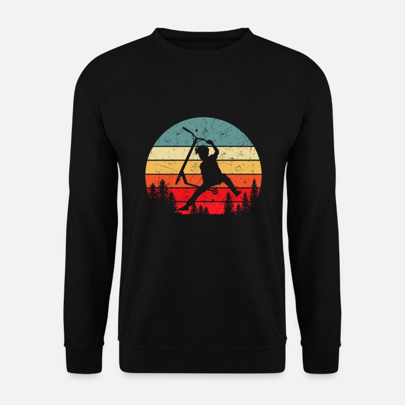 Scooter Stunt Tretroller Geschenkidee - Unisex Pullover - Schwarz