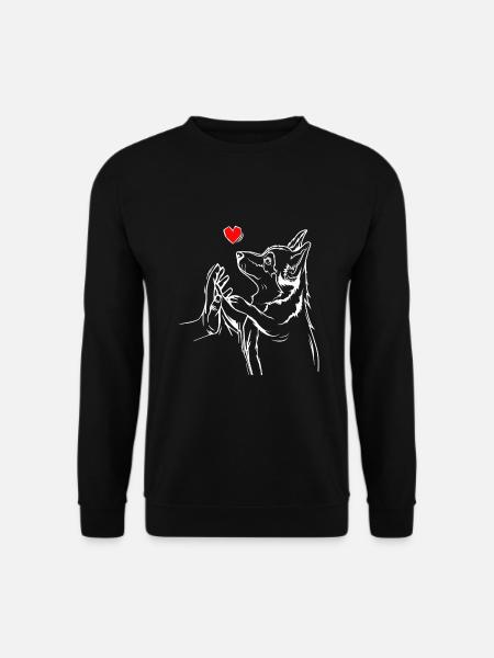 Corgi Liebe Hundehalter Frauchen Geschenk - Unisex Pullover - Schwarz