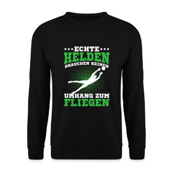 Fußball Torwart Fußballspieler Torhüter - Unisex Pullover - Schwarz - Vorne - Alina (178cm) & Michal (187cm)