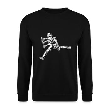 Scooter Stunt Skeleton Kick Scooter Cadeau - Sweat-shirt Unisexe - noir - Devant - Alina (178cm) & Michal (187cm)