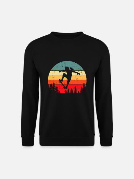 Skateboard Skater Girl Stunt Skater Mädchen - Unisex Pullover - Schwarz