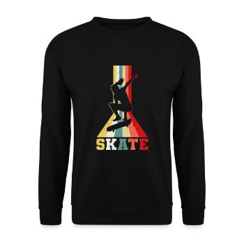 Skateboard Skater Girl Stunt Skater Girl - Sweat-shirt Unisexe - noir - Devant - Alina (178cm) & Michal (187cm)
