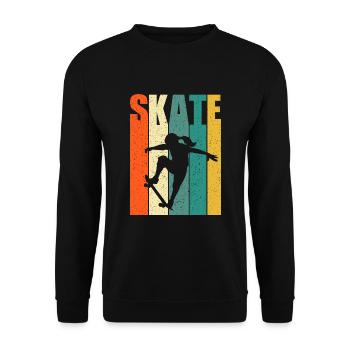 Skateboard Skater Girl Stunt Skater Girl - Sweat-shirt Unisexe - noir - Devant - Alina (178cm) & Michal (187cm)