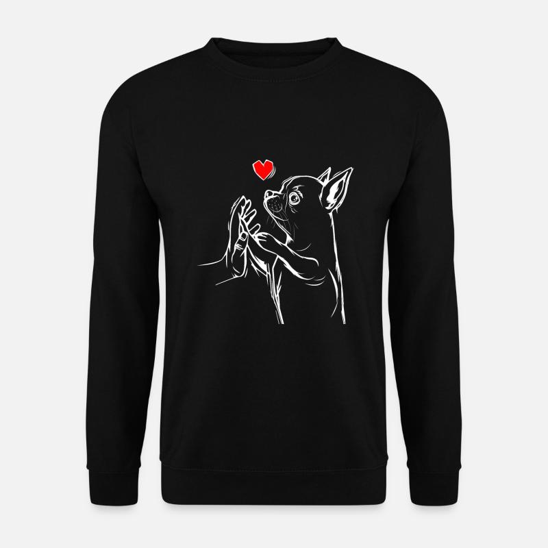 Chihuahua Liebe Frauchen süße Hunde - Unisex Pullover - Schwarz