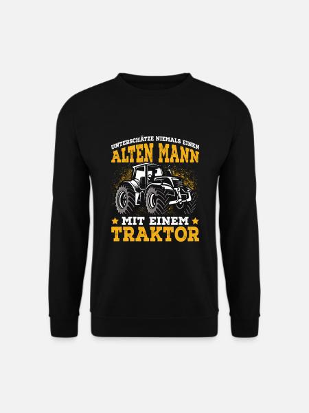 Traktor Traktorfahrer Trecker Landwirt - Unisex Pullover - Schwarz