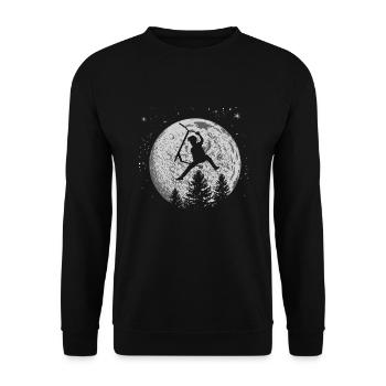 Scooter Stunt Tretroller Geschenk - Unisex Pullover - Schwarz - Vorne - Alina (178cm) & Michal (187cm)
