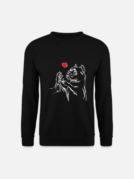 American Bully Liebe Hunde Frauchen - Unisex Pullover - Schwarz