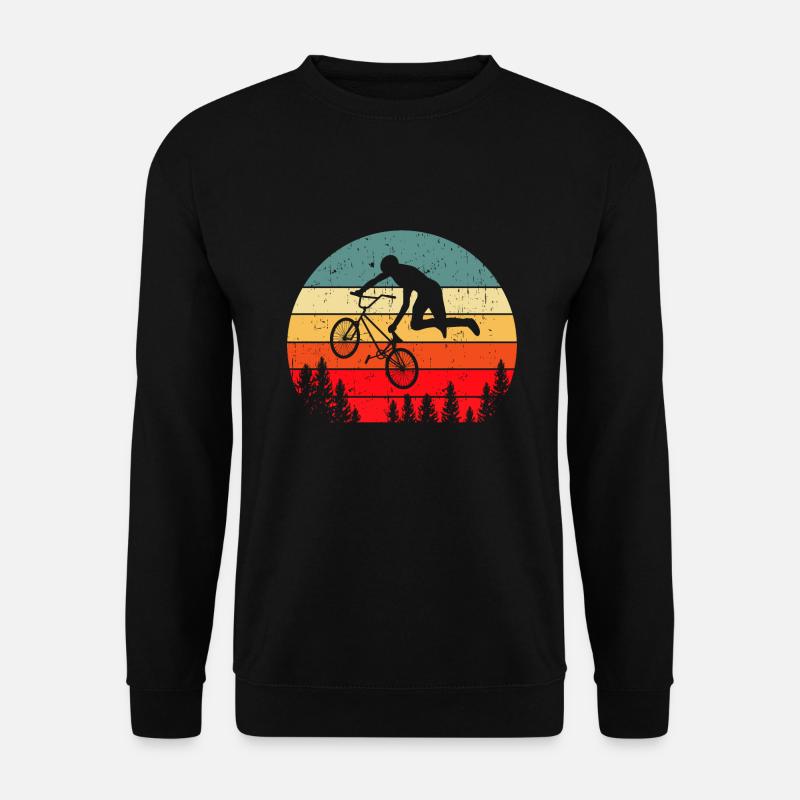 BMX Stunt Dirt Bike Retro Vintage Freestyle - Unisex Pullover - Schwarz