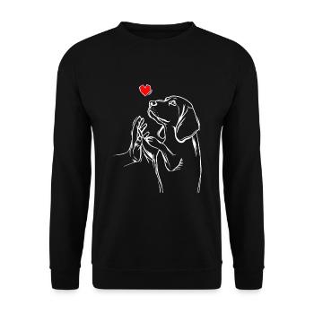 Idée cadeau Beagle Love Mistress Dogs - Sweat-shirt Unisexe - noir - Devant - Alina (178cm) & Michal (187cm)