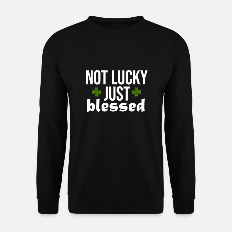 Lucky Luck Blessing Blessed Divine - Unisex Pullover - Schwarz
