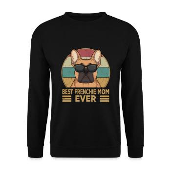 Bouledogue français meilleure maman française de tous les temps - Sweat-shirt Unisexe - noir - Devant - Alina (178cm) & Michal (187cm)