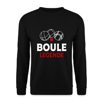 Boule Legende Boules Petanque Geschenk - Unisex Pullover - Schwarz - Vorne - Alina (178cm) & Michal (187cm)