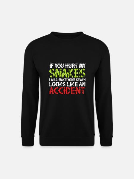Snakes Mother Snake Reptile Dont Hurt my snake - Unisex Pullover - Schwarz
