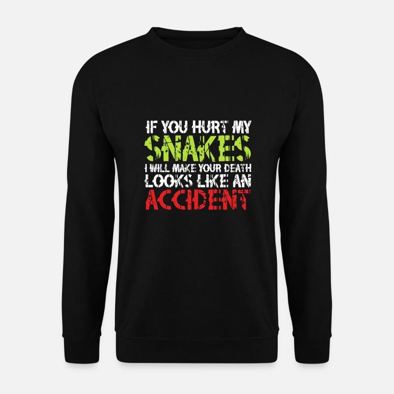 Snakes Mother Snake Reptile Dont Hurt my snake - Unisex Pullover - Schwarz