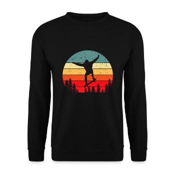 Skateboard Stunt Skater Jungen - Unisex Pullover - Schwarz - Vorne - Alina (178cm) & Michal (187cm)