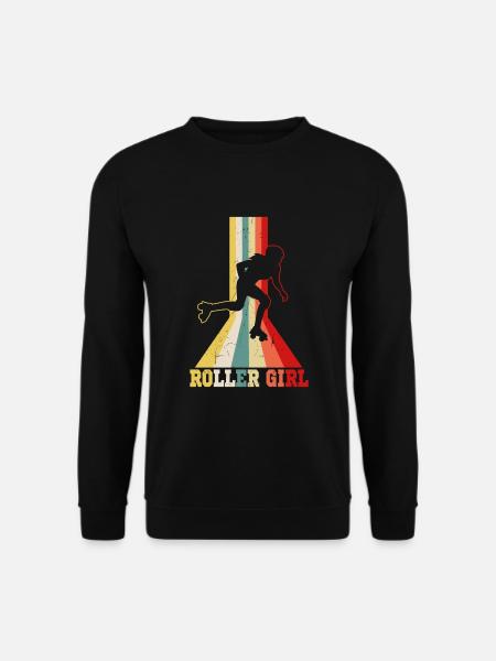 Roller Girl Rollschuhe Roller Derby Mädchen - Unisex Pullover - Schwarz