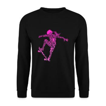 Skater Girl Skateboard Stunt Geschenk - Unisex Pullover - Schwarz - Vorne - Alina (178cm) & Michal (187cm)
